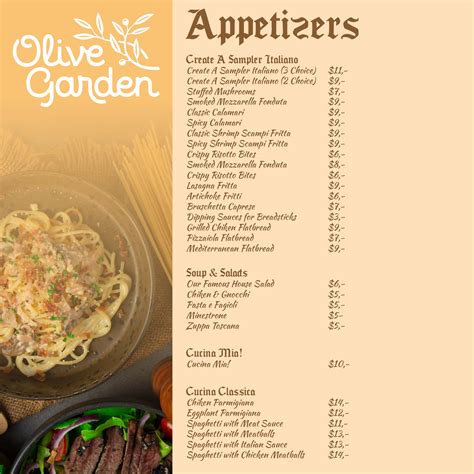 Olive Garden Menu Out - 10 Free PDF Printables | Printablee