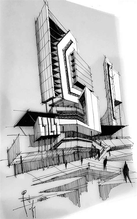 Architecture Building Sketches