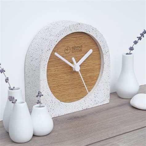 Carriage Clock Modern Mantel Clock Jesmonite Clock Minimal - Etsy