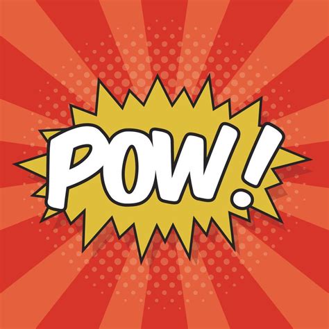 Pow Wording Sound Effect for Comic Speech Bubble 4680619 Vector Art at ...