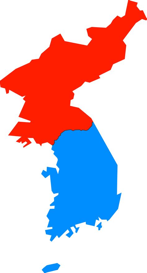 Map of South Korea and North Korea Clip Art Image - ClipSafari