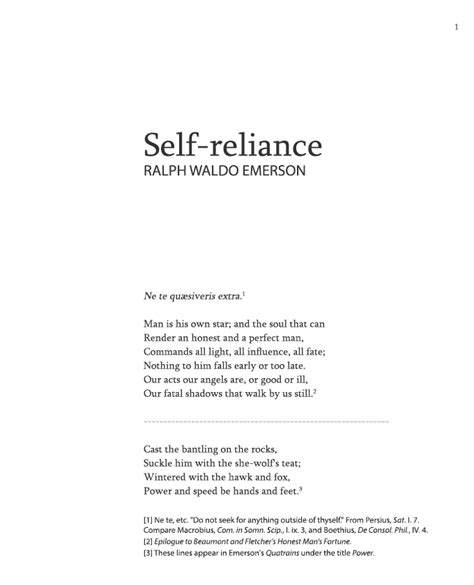 Self-Reliance by Ralph Waldo Emerson