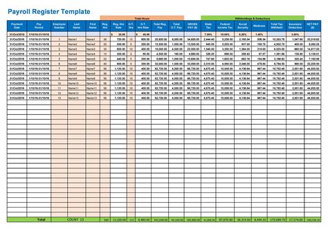 6 Microsoft Excel Payroll Template Excel Templates Excel Templates - Riset