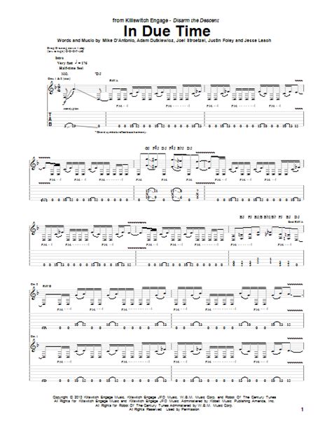 In Due Time by Killswitch Engage - Guitar Tab - Guitar Instructor