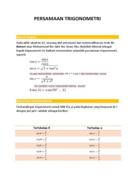 Persamaan Trigonometri | PDF