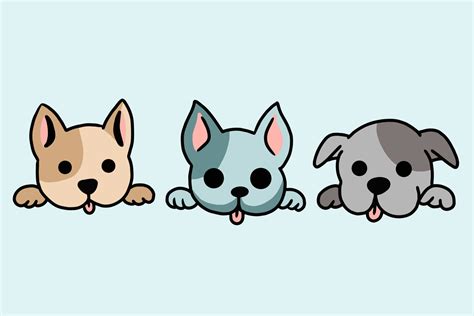 Set Cute Puppy Puppies Dog Pet Cartoon illustration 6006986 Vector Art ...