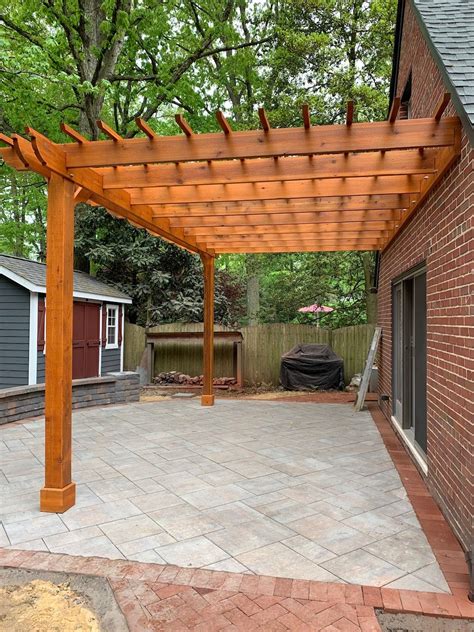 Attached Pergola Designs | Backyard patio, Backyard, Backyard patio designs