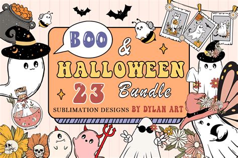 Boo Ghost Halloween Bundle Graphic by DylanArt · Creative Fabrica