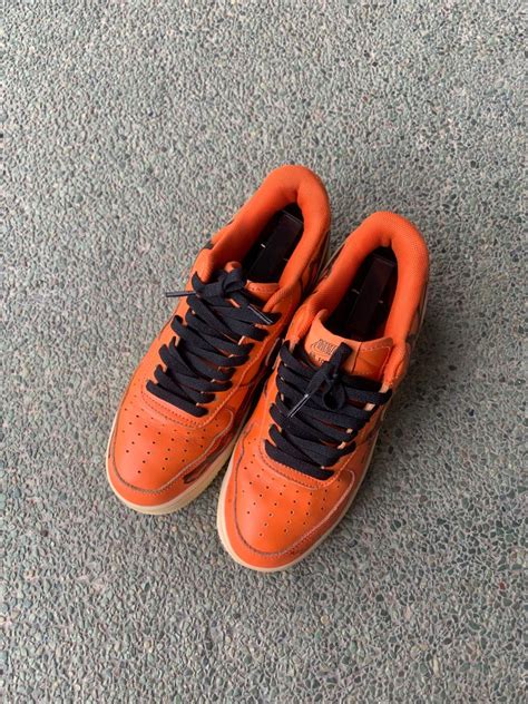 Nike Air Force 1 Orange Skeleton on Carousell