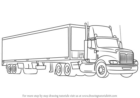 18 Wheeler Sketch at PaintingValley.com | Explore collection of 18 ...