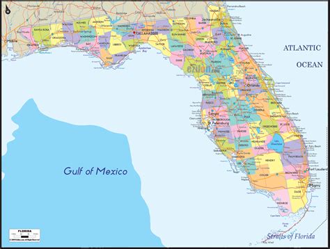 Map of Florida State - Ezilon Maps