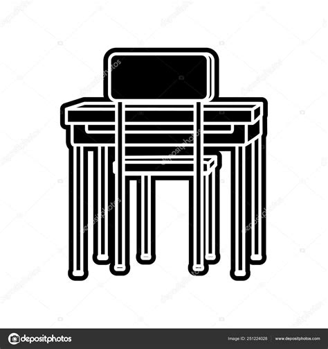 School chair and table design Stock Vector Image by ©stockgiu #251224028