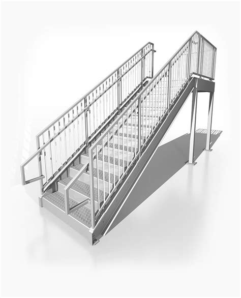 Prefabricated Aluminum Commercial Stairs - ErectaStep