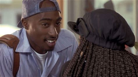 Tupac Shakur and Janet Jackson in scene from movie Poetic Justice ...