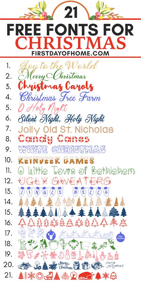 The best christmas fonts free for designers and crafters – Artofit