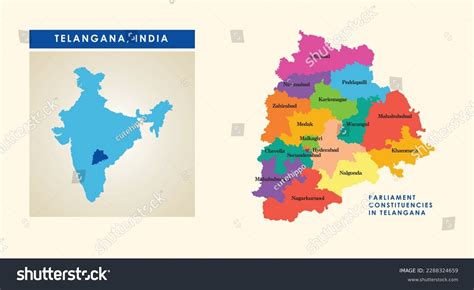 Map Parliament Constituencies Lok Sabha Constituencies Stock Vector ...