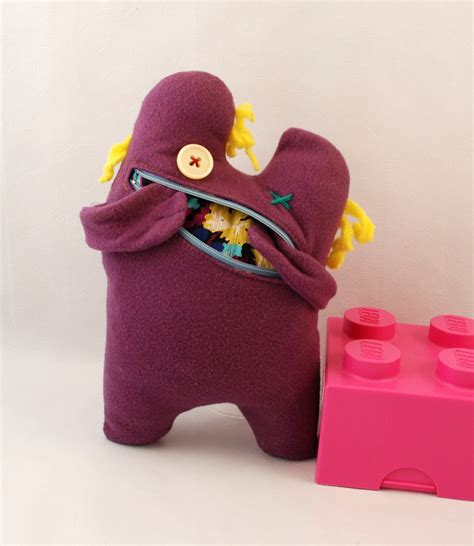 Purple plush monster Cute monster softie