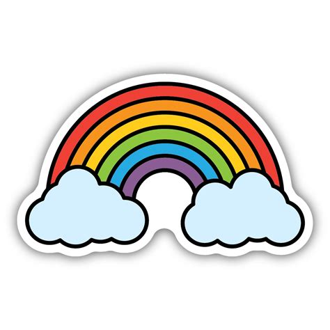 Rainbow Sticker | Cute laptop stickers, Rainbow stickers, Preppy stickers