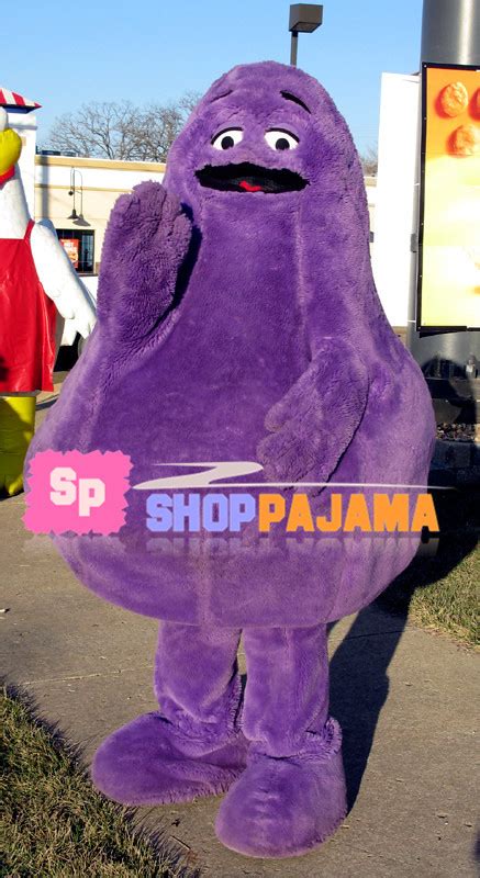 Grimace Purple Monster Mascot Costume