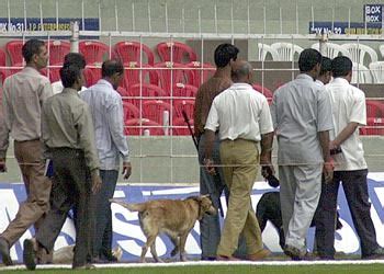 Security arrangements are checked at the M Chinnaswamy stadium ...