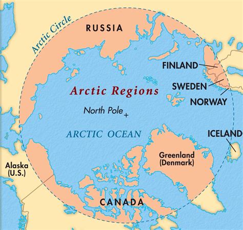 World Map Arctic Circle