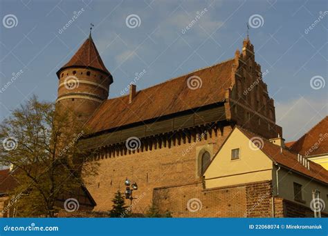 Olsztyn castle stock photo. Image of exterior, brick - 22068074