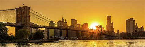 Brooklyn Bridge Sunset by M Bilton