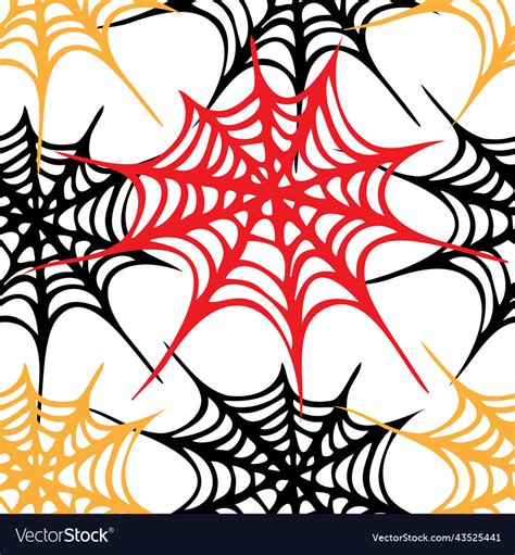 Spider web seamless pattern Royalty Free Vector Image