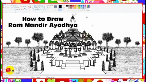 How To Draw Ayodhya Ram Mandir Drawing New Model How To Draw Ram Mandir ...