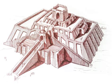 ZIGGURAT OF UR, Ancient Architecture Sketches | Khaled Almusa | Ancient ...