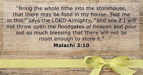 Malachi 3:10 - Bible verse - DailyVerses.net