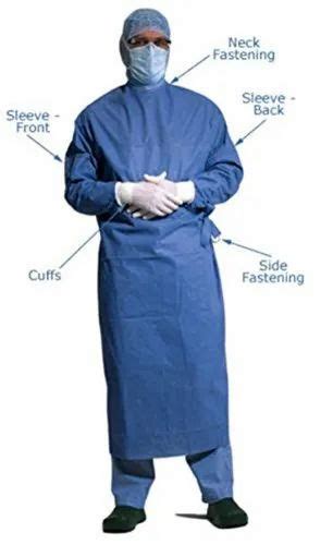 Non Woven White PPE Medical Gown, Size: Standard Free Size, Fully ...