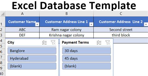 Excel Database Template | How to Create Excel Database Template?