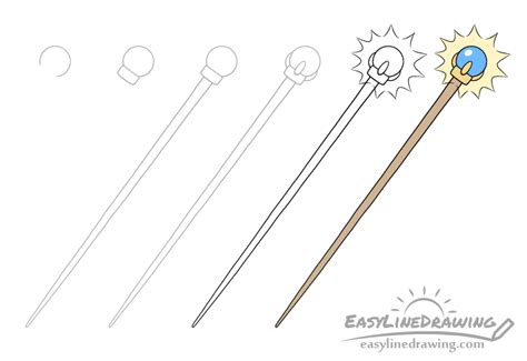 How To Draw A Magic Staff - Black Comentse