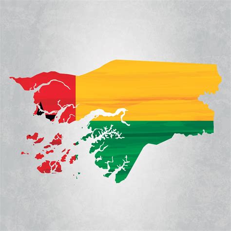 Guinea Bissau map with flag 4266685 Vector Art at Vecteezy