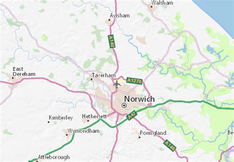 MICHELIN Norwich Airport map - ViaMichelin