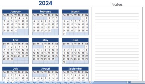 2024 Excel Quarterly Calendar Template Free Printable Templates - Riset