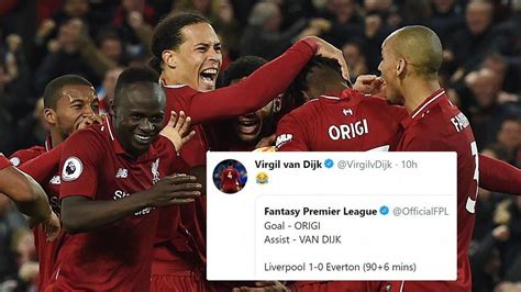 Liverpool's Virgil van Dijk gets 'assist' vs. Everton despite ball ...