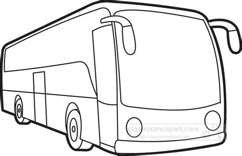 Transportation Outline Clipart-city bus black outline clipart