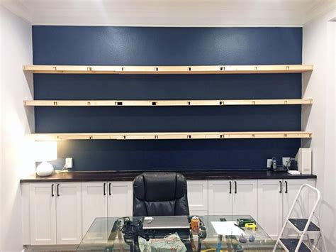 How I Built Wall-to-Wall Floating Shelves By Myself for $200