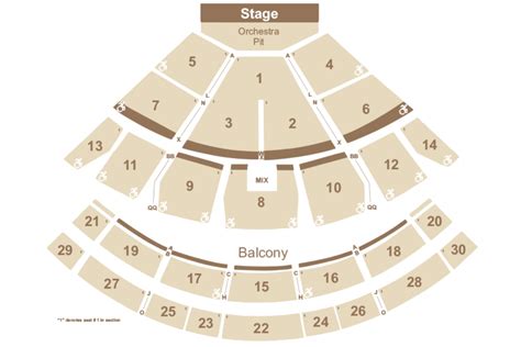 Saratoga Performing Arts Center Seating Chart With Seat Numbers ...