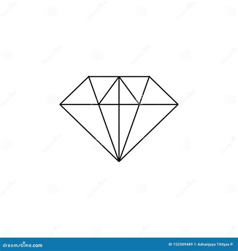 Simple Thin Line Diamond Shape Geometric Logo Vector Stock Vector ...