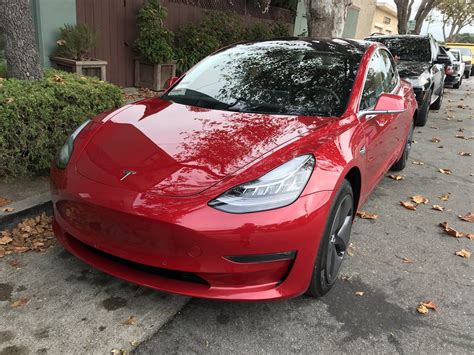 Tesla Model 3 Red Front - TESLARATI