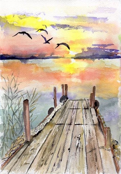 40 Easy Watercolor Landscape Painting Ideas For Beginners | Watercolor ...