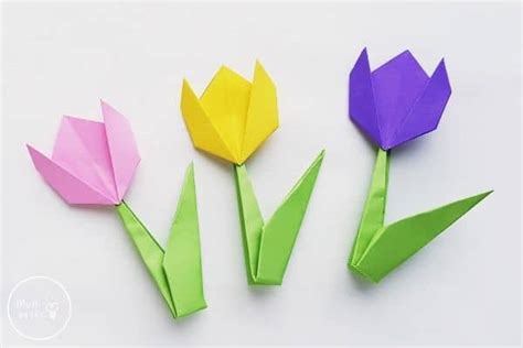 How to Make Origami Flowers - Step by Step Origami Tulip Instructions ...