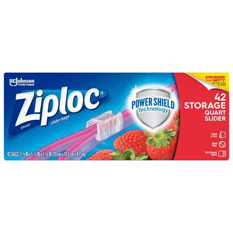 Ziploc Slider Stand & Fill Quart Storage Bags - Shop Storage Bags at H-E-B