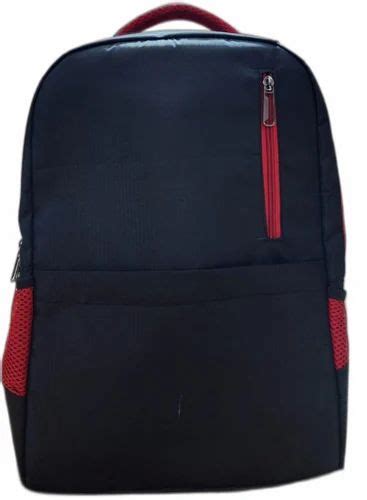 PU Coated Black Red Laptop Backpack Bag, Capacity: 4.5 Kg at Rs 230 in ...