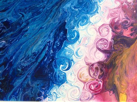 2 Piece Pink And Blue Abstract Painting Original Handpainted | Etsy