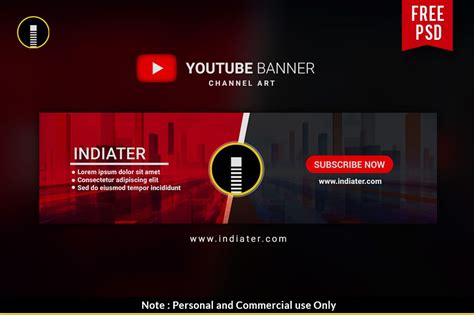 Free Youtube Channel Banner PSD Template | Youtube banner template ...