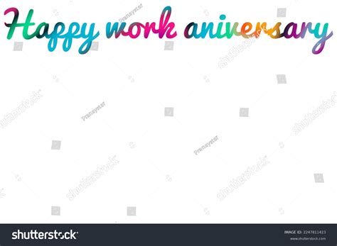 Happy Work Anniversary Words Blank Space Stock Illustration 2247811423 ...